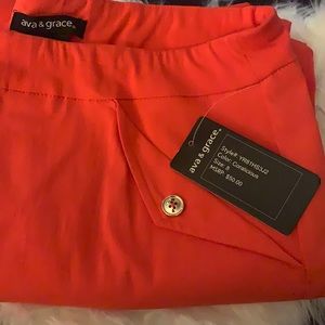 Ava & Grace Coralicious Pant Size 8 NWT